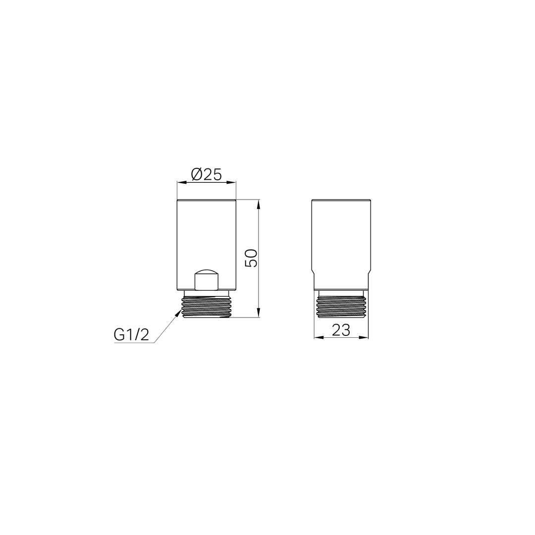 Nero Dual Check Valve Male X Female G1/2 Brushed Bronze