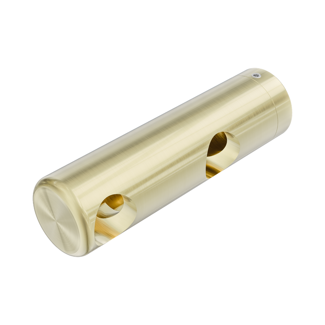 Nero Mecca Care Make Your Own 25Mm Grab Rail Double Towel Bracket Left Brushed Gold