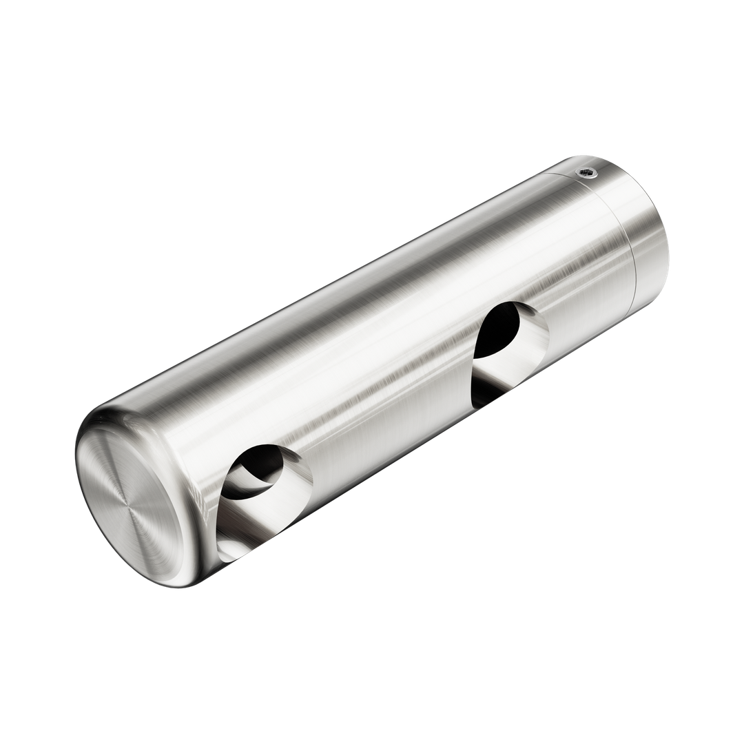 Nero Mecca Care Make Your Own 25Mm Grab Rail Double Towel Bracket Left Brushed Nickel