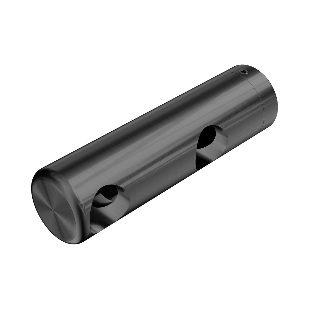 Nero Mecca Care Make Your Own 25Mm Grab Rail Double Towel Bracket Left Gun Metal