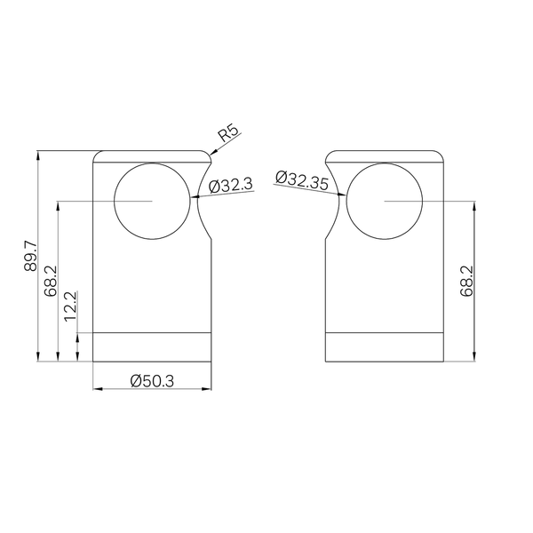 Nero Mecca Care Make Your Own 32Mm Grab Rail 90 Degree Bracket Brushed Gold