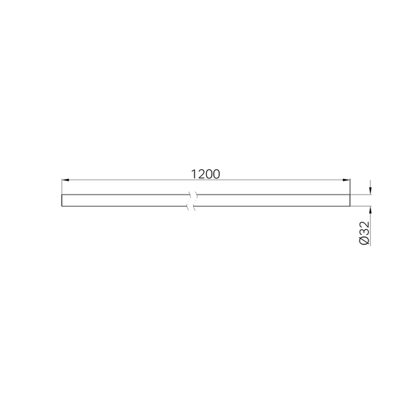 Nero Mecca Care Make Your Own 32Mm Diameter Grab Or Hand Rail 1200Mm Length Gun Metal