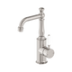 Nero York Basin Mixer With White Porcelain Lever Brushed Nickel
