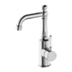 Nero York Basin Mixer With White Porcelain Handle Chrome