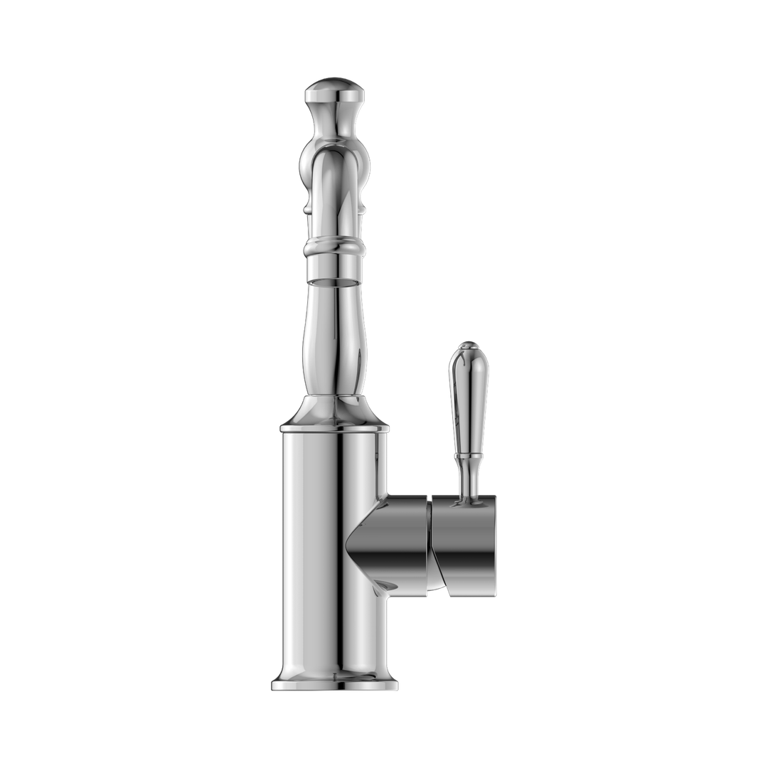 Nero York Basin Mixer With Metal Lever Chrome