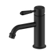 Nero York Straight Basin Mixer With Metal Lever Matte Black