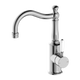 Nero York Basin Mixer White Porcelain Lever Hook Spout Chrome
