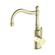 Nero York Basin Mixer Hook Spout With Metal Lever Aged Brass
