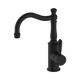 NERO YORK BASIN MIXER HOOK SPOUT WITH METAL LEVER MATTE BLACK