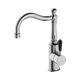 Nero York Basin Mixer Hook Spout With Black Porcelain Lever Chrome
