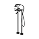 Nero York Freestanding Bath Set With Metal Hand Shower Matte Black