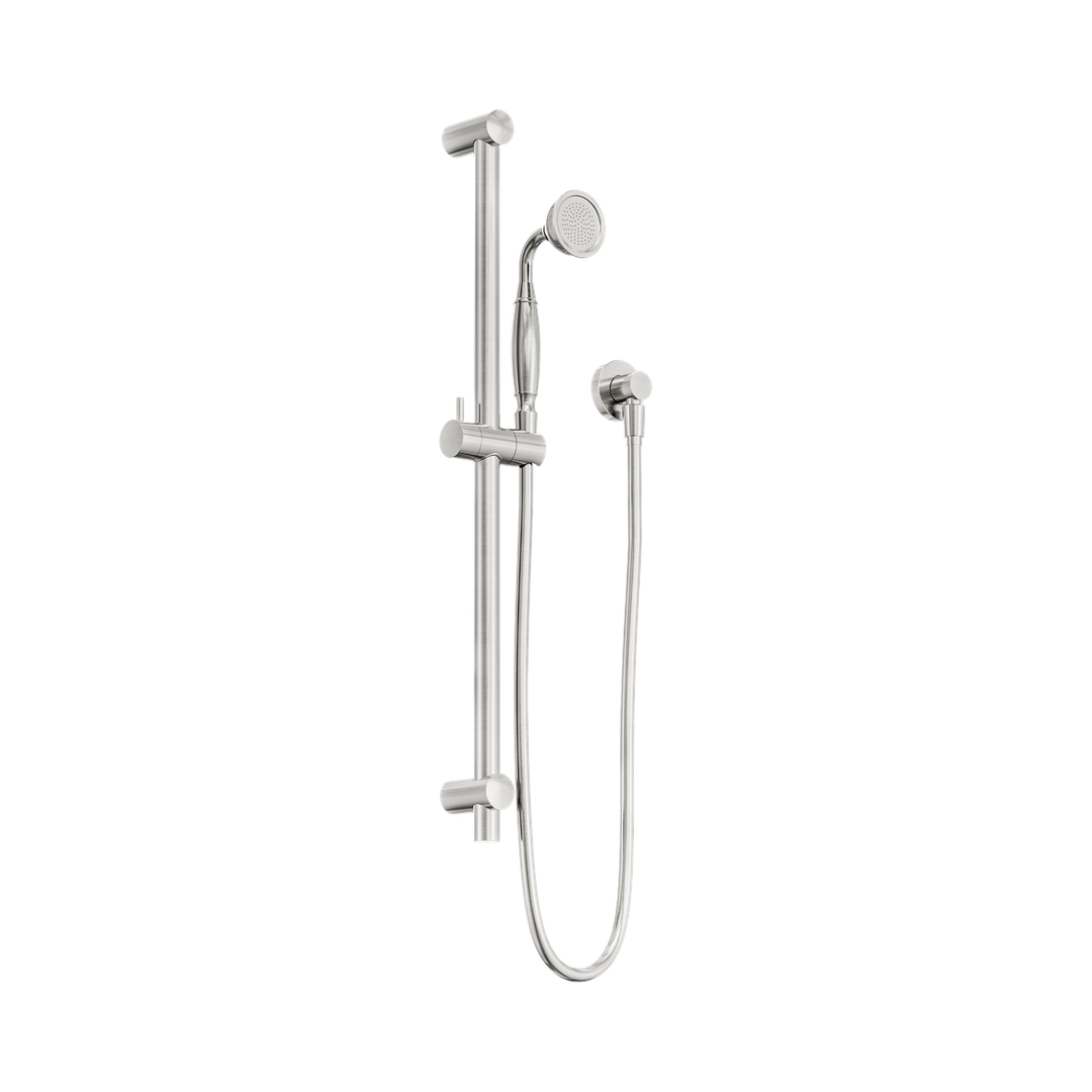 York Nero Shower Rail With Metal Hand Nero Shower - Brushed Nickel