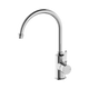 Nero York Kitchen Mixer Gooseneck Spout With White Porcelain Lever Chrome