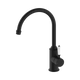 Nero York Kitchen Mixer Gooseneck Spout With White Porcelain Lever Matte Black