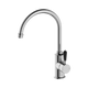 Nero York Kitchen Mixer Gooseneck Spout With Black Porcelain Lever Chrome