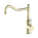 Nero York Kitchen Mixer Hook Spout With White Porcelain Lever Aged Brass