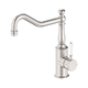 Nero York Kitchen Mixer Hook Spout With White Porcelain Lever Brushed Nickel