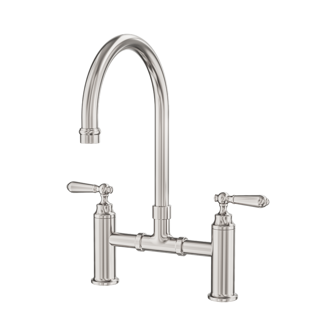 Nero York Bridge Kitchen Set Brushed Nickel