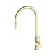 Nero York Pull Out Sink Mixer & Vegie Spray Function C/W White Porcelain Lever Aged Brass