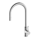 Nero York Pull Out Sink Mixer With Vegie Spray Function With White Porcelain Lever- Chrome