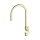 Nero York Pull Out Sink Mixer With Vegie Spray Function With Metal Lever Aged Brass