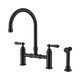 Nero York Bridge Kitchen Set With Hand Spray Matte Black
