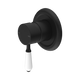NERO YORK SHOWER MIXER WITH WHITE PORCELAIN LEVER MATTE BLACK