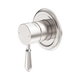 Nero York Shower Mixer With Metal Lever Brushed Nickel