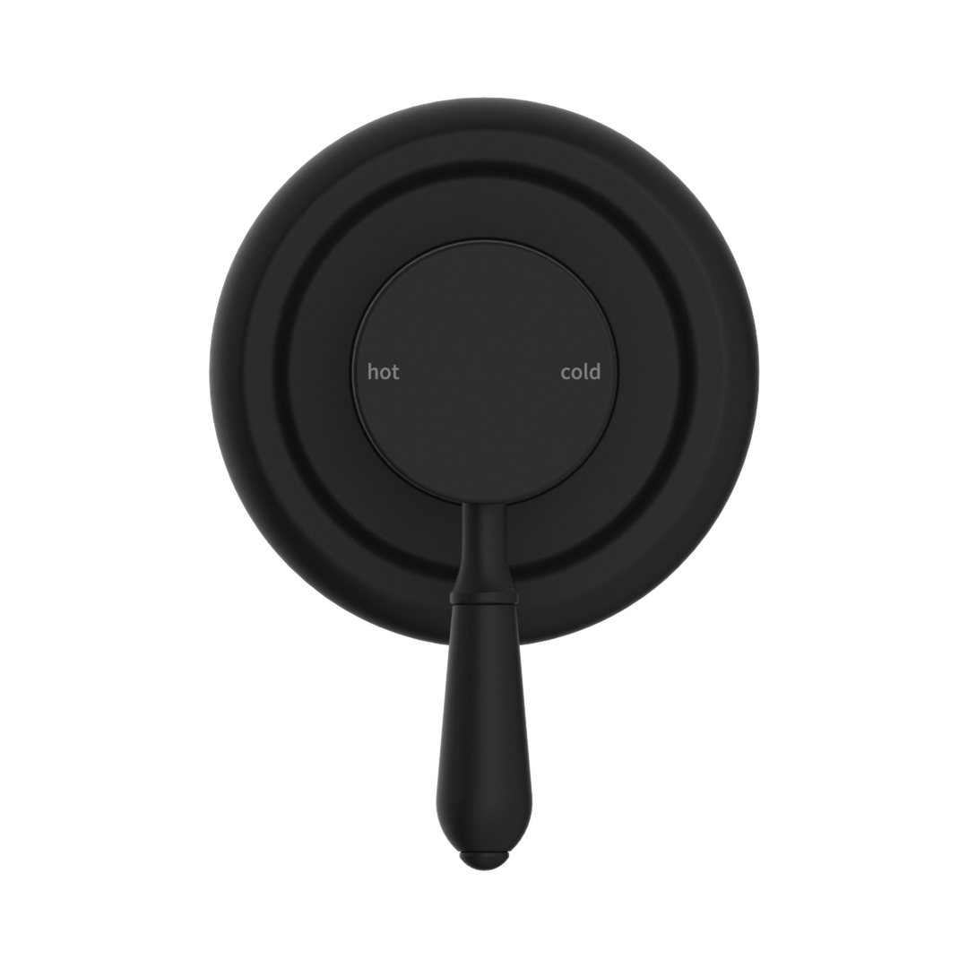 NERO YORK SHOWER MIXER WITH METAL LEVER MATTE BLACK