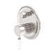 Nero York Shower Mixer With Diverter With White Porcelain Lever Brushed Nickel