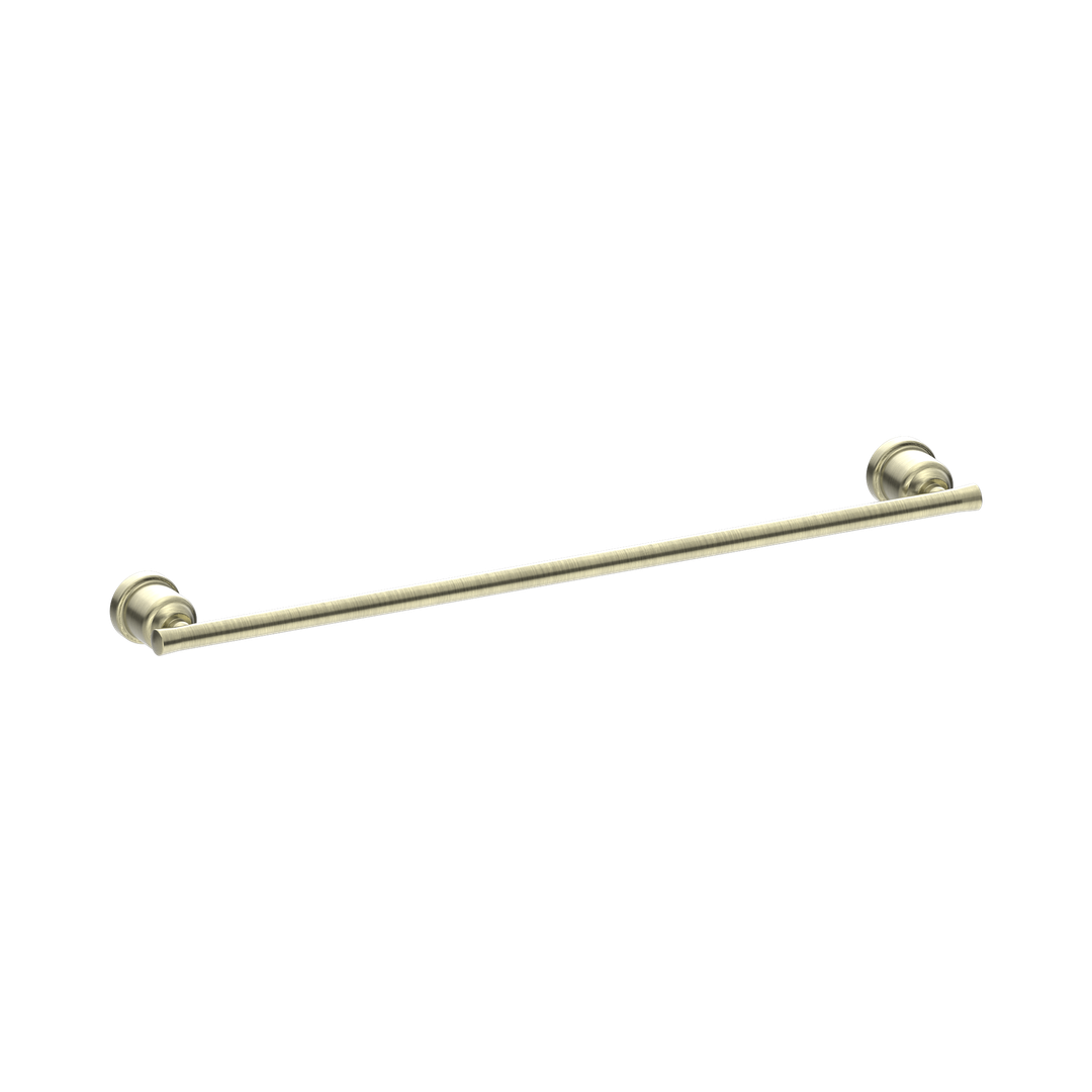 Nero York Single Towel Rail 600Mm Aged Brass