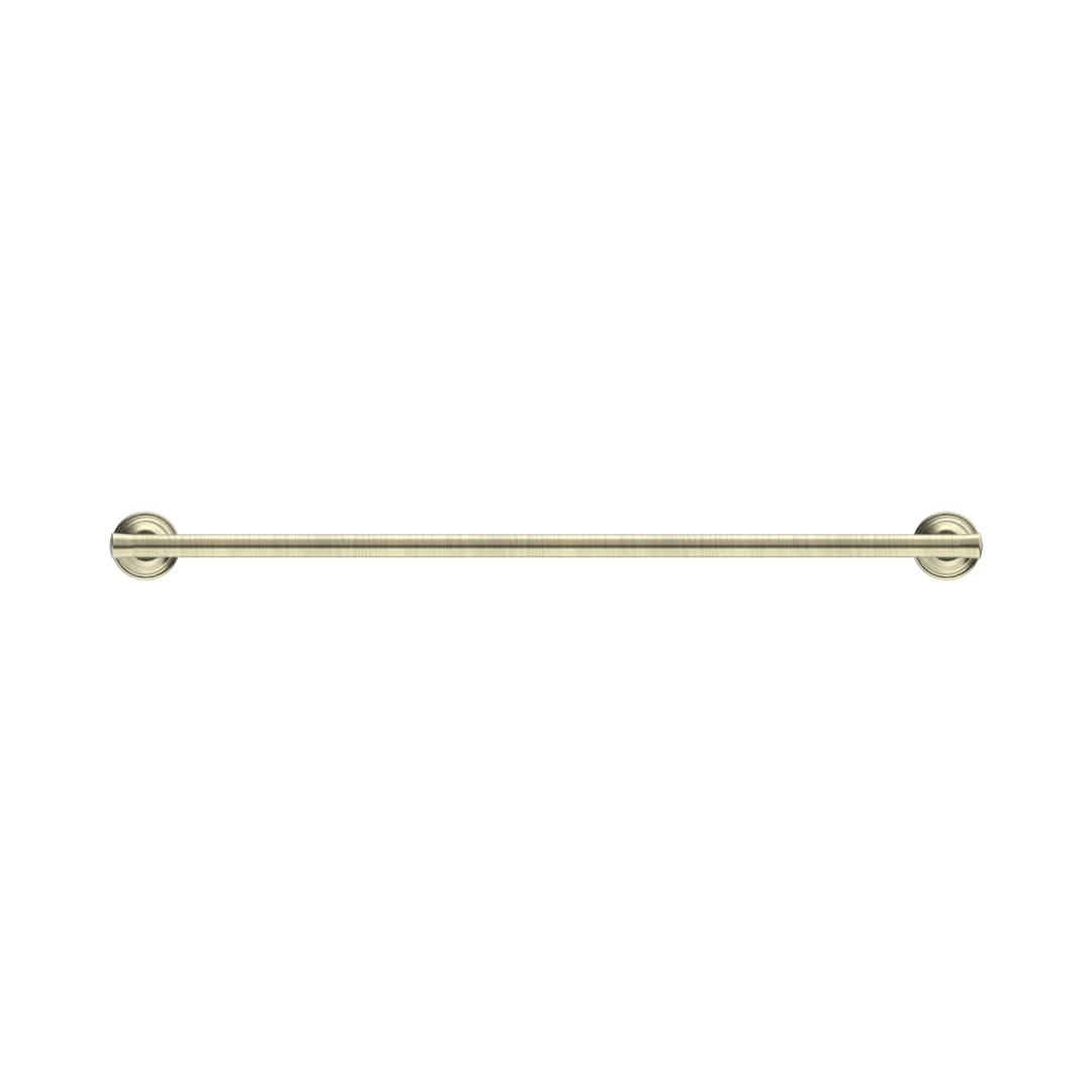 Nero York Single Towel Rail 600Mm Aged Brass