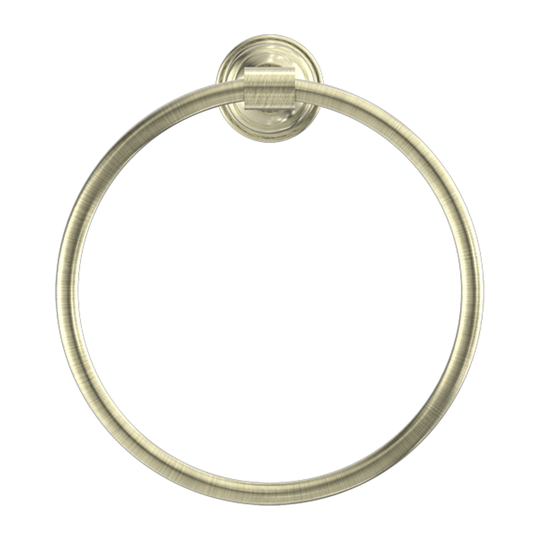 Nero York Towel Ring Aged Brass