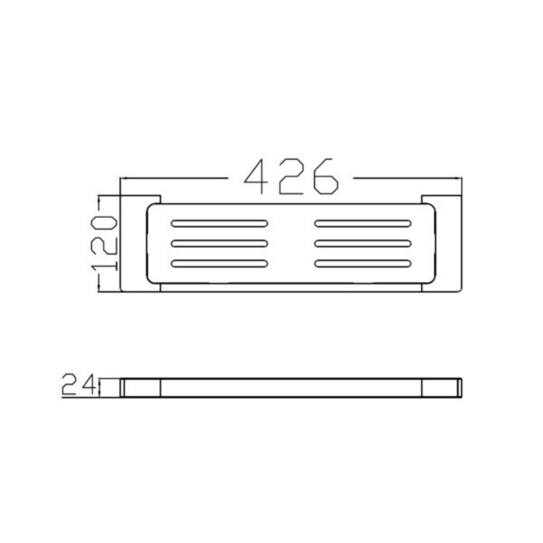 Nero Pearl/Vitra Metal Shelf - Gun Metal Grey
