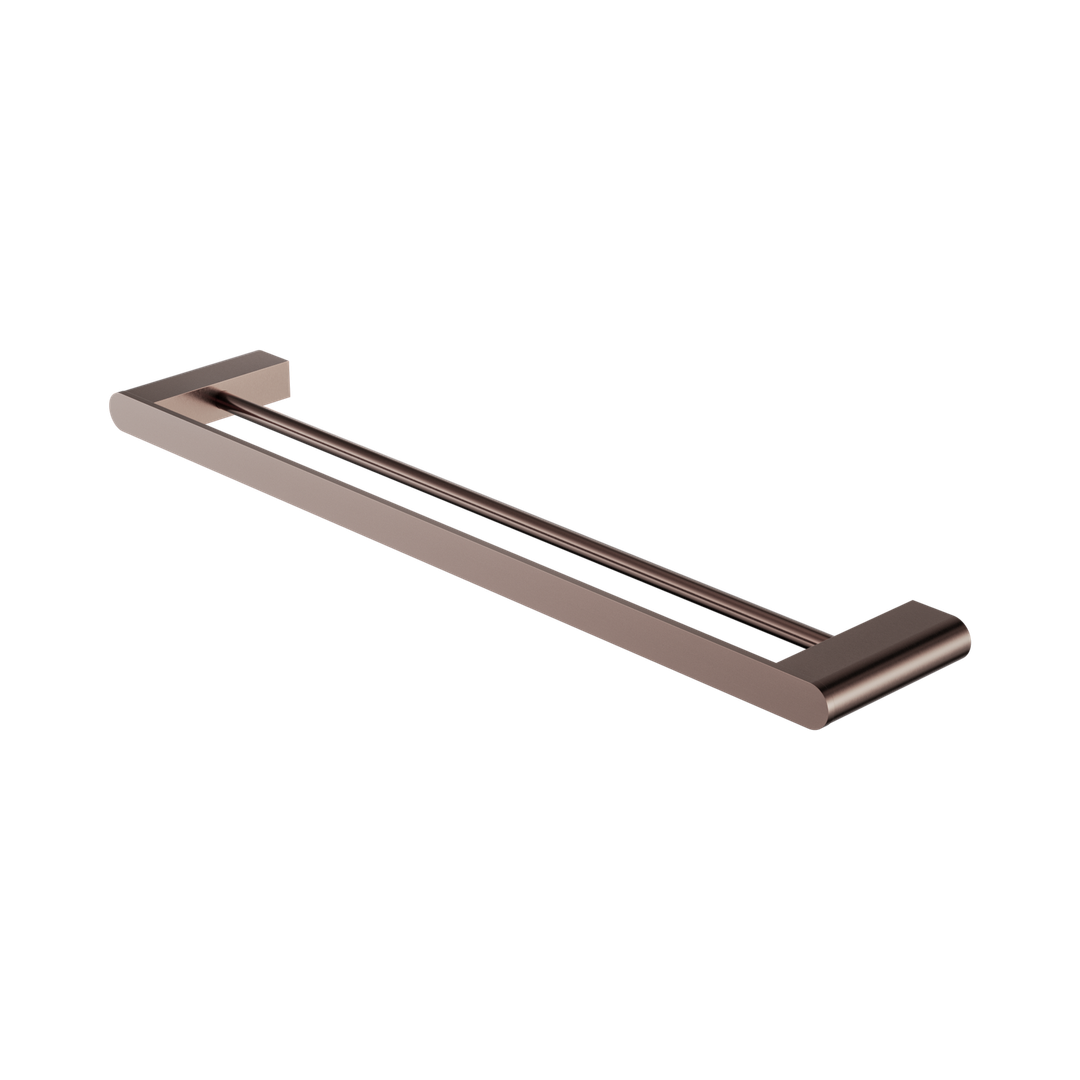 Nero Bianca Double Towel Rail 600Mm Brushed Bronze