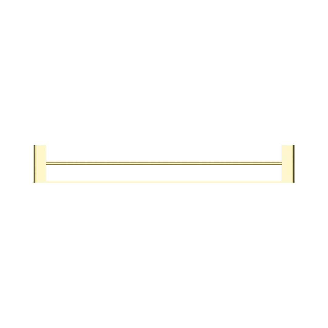 Nero Bianca Double Towel Rail 800Mm Brushed Gold