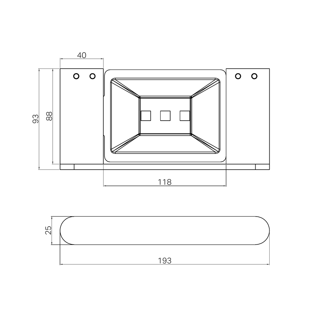 Nero Bianca Soap Dish Holder Gun Metal Grey