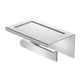 Nero Bianca Toilet Roll Holder With Phone Shelf Chrome