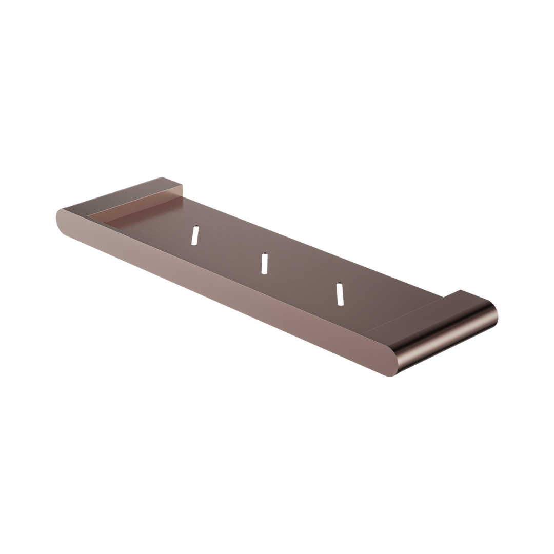 Nero Bianca Metal Shower Shelf Brushed Bronze