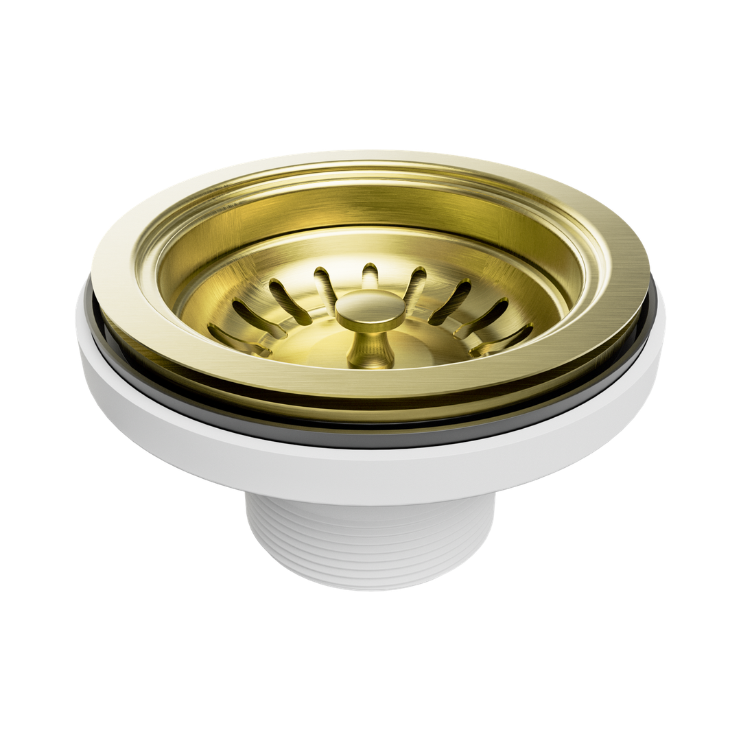 Nero Kitchen Sink Basket Waste Brushed Gold