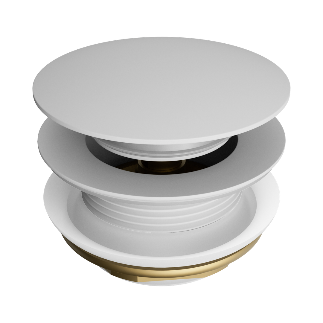Nero Short Pop Up Bath Waste 40Mm Matte White