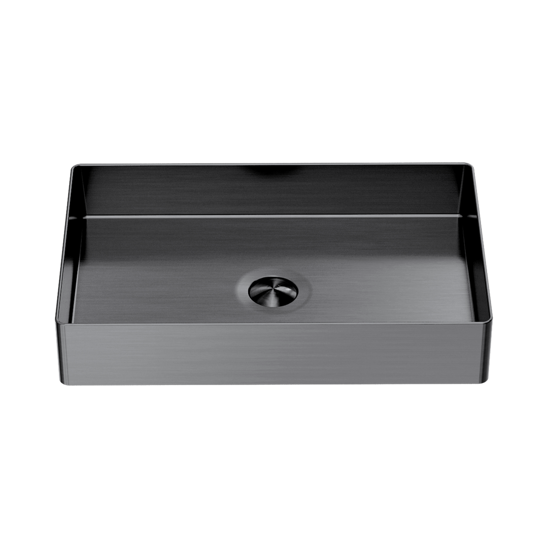 Nero Opal Rectangle Stainless Steel Basin Graphite