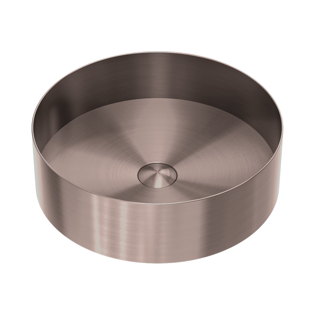 Nero Opal Round 400Mm Stainless Steel Basin Brushed Bronze