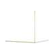 Nero Mecca Care Curtain Rail 1200X1200Mm 90 Degree Brushed Gold