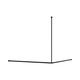 Nero Mecca Care Curtain Rail 1200X1200Mm 90 Degree Matte Black
