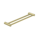 Nero Mecca Care 25Mm Double Towel Grab Rail 600Mm Brushed Gold