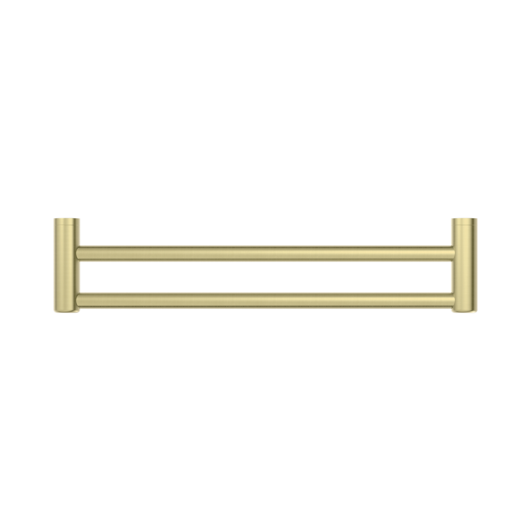Nero Mecca Care 25Mm Double Towel Grab Rail 600Mm Brushed Gold