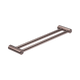 Nero Mecca Care 25Mm Double Towel Grab Rail 600Mm Brushed Bronze