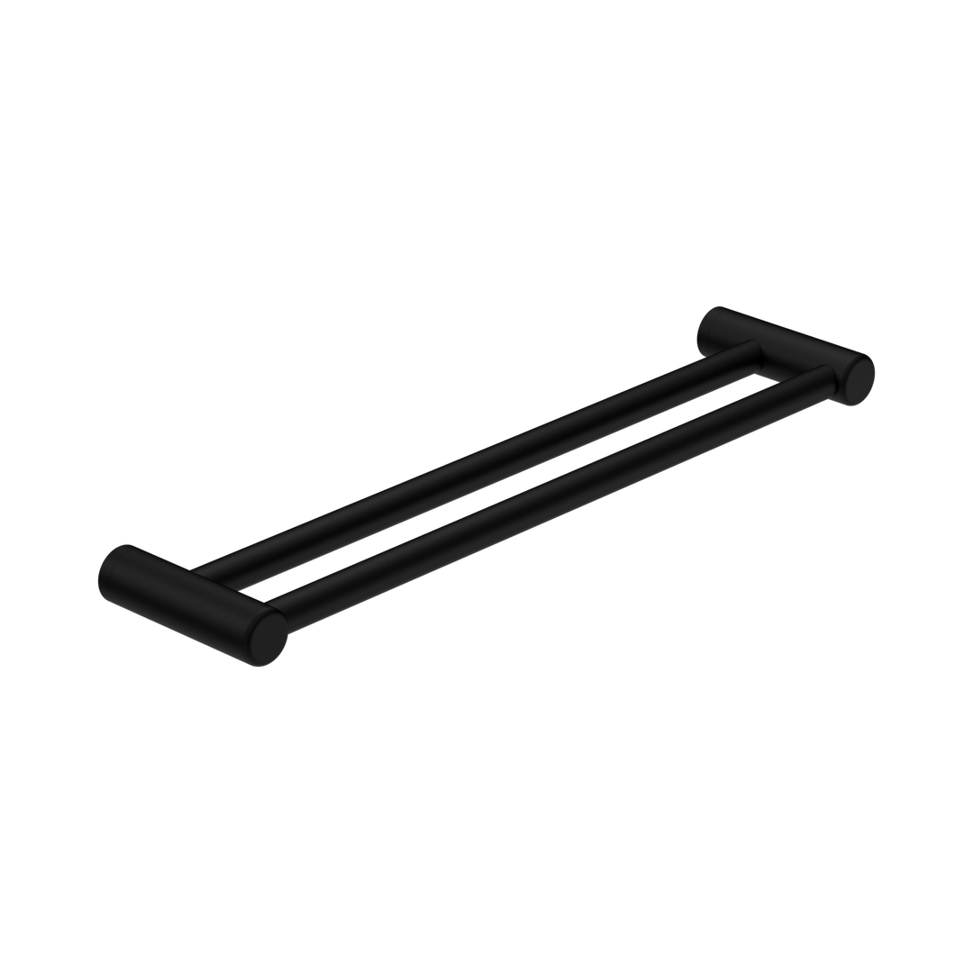 Nero Mecca Care 25Mm Double Towel Grab Rail 600Mm Matte Black