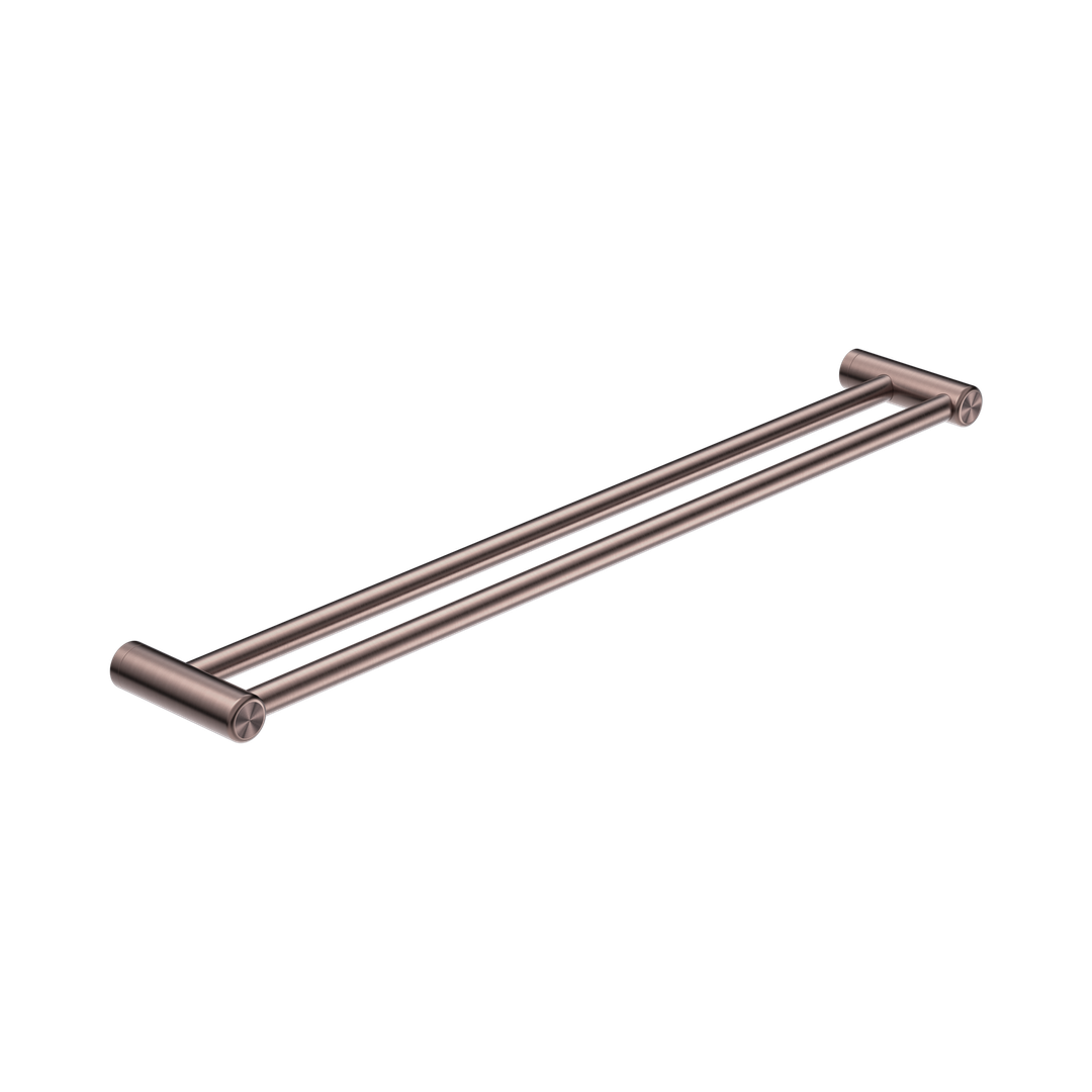 Nero Mecca Care 25Mm Double Towel Grab Rail 900Mm Brushed Bronze